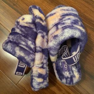 UGG® Fluff Yeah Genuine Shearling Slingback Sandal